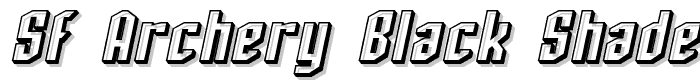 SF Archery Black Shaded Oblique font